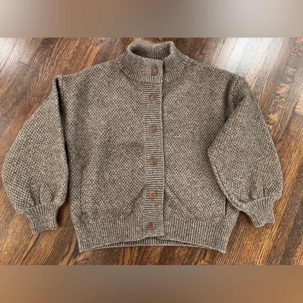 L’Envers George Cardigan in Brown